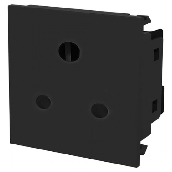 5Amp Euro Module Socket in Black with Bespoke Brown Option
